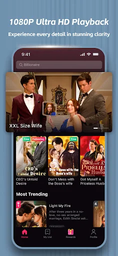 DramaWave promotional screenshot showing drama browsing and playback features
